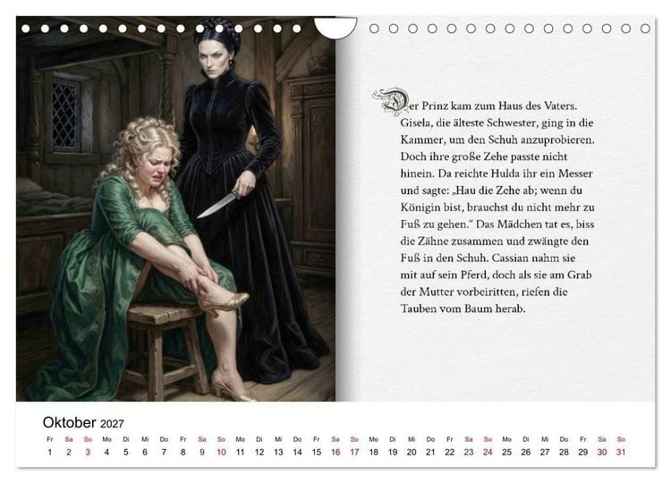 Produktbild: Grimms Hausm&auml;rchen Aschenputtel (Wandkalender 2027 DIN A4 quer), CALVENDO Monatskalender