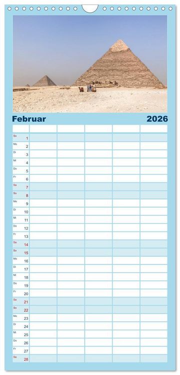 Produktbild: Familienplaner 2026 - &Auml;gypten mit 5 Spalten (Wandkalender, 21 x 45 cm) CALVENDO