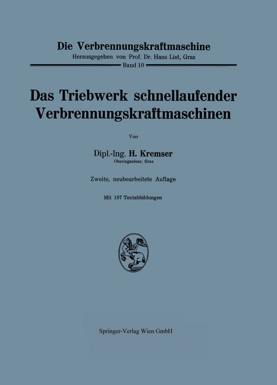 Produktbild: Das Triebwerk schnellaufender Verbrennungskraftmaschinen
