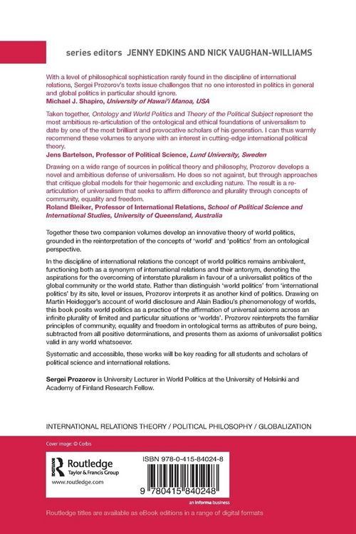 Produktbild: Ontology and World Politics