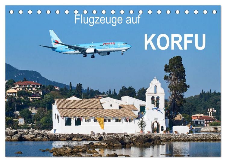 Produktbild: Flugzeuge auf Korfu (Tischkalender 2027 DIN A5 quer), CALVENDO Monatskalender