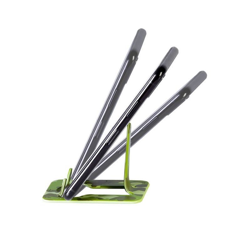 Produktbild: Flexistand (Camouflage) - flexibler Handyaufsteller - f&uuml;r alle Handys und Mini-Tablets - superflach - stufenlos verstellbar - hochkant und quer - passt in jede Hosentasche