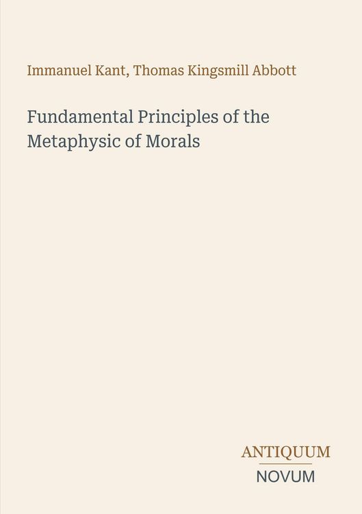 Produktbild: Fundamental Principles of the Metaphysic of Morals