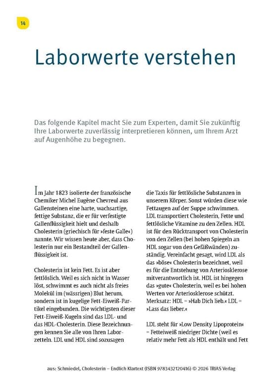 Produktbild: Cholesterin - Endlich Klartext