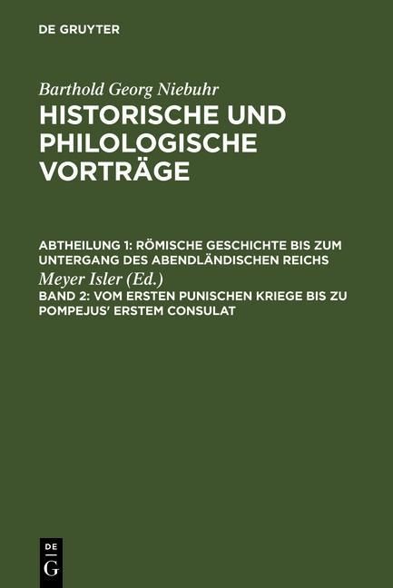 Produktbild: Vom ersten punischen Kriege bis zu Pompejus' erstem Consulat