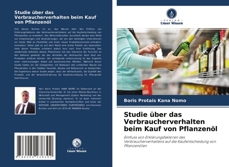 Produktbild: Studie &uuml;ber das Verbraucherverhalten beim Kauf von Pflanzen&ouml;l