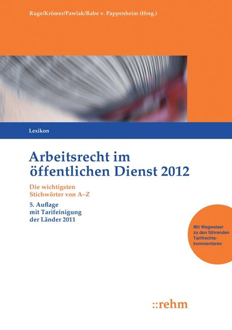 Produktbild: Arbeitsrecht im &ouml;ffentlichen Dienst 2012
