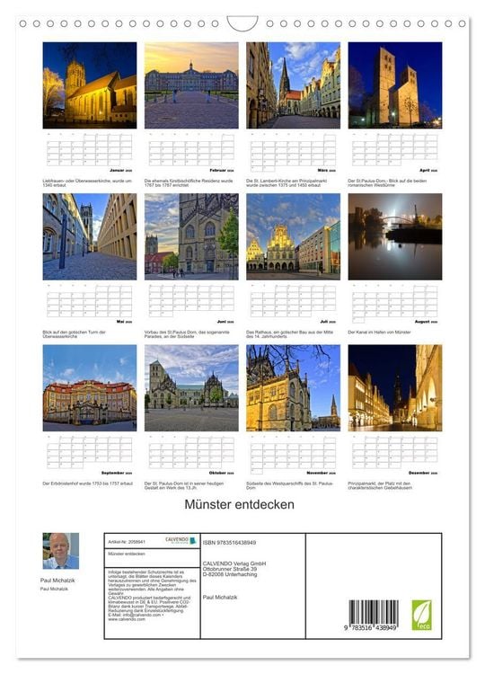 Produktbild: M&uuml;nster entdecken (Wandkalender 2026 DIN A3 hoch), CALVENDO Monatskalender