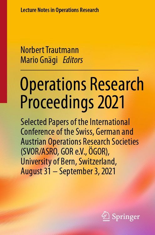 Produktbild: Operations Research Proceedings 2021