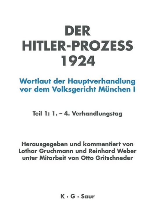 Produktbild: HITLER-PROZE&szlig; 1924 TL.1