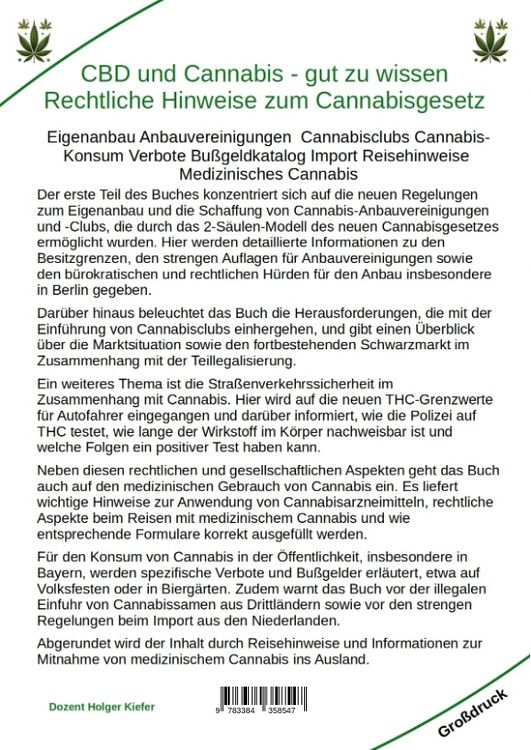 Produktbild: CBD und Cannabis &ndash; gut zu wissen Rechtliche Hinweise zum Cannabisgesetz