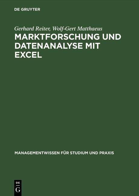 Produktbild: Marktforschung und Datenanalyse mit EXCEL