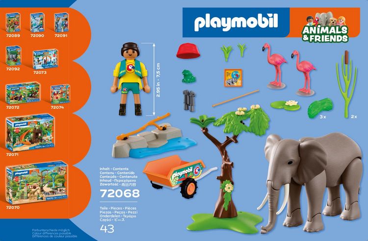 Produktbild: 72068 Elefant mit Tierpfleger