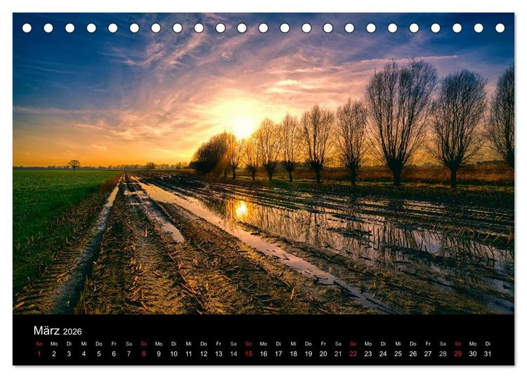 Produktbild: Die Farben des Niederrheins (Tischkalender 2026 DIN A5 quer), CALVENDO Monatskalender