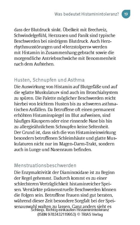 Produktbild: Richtig einkaufen Histamin-Intoleranz