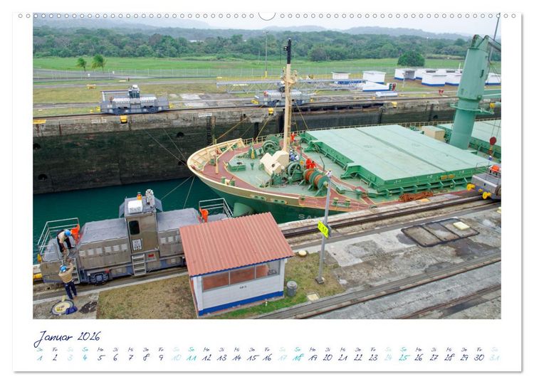 Produktbild: PANAMA-KANAL: Drahtseilakt-Bilder (Wandkalender 2026 DIN A2 quer), CALVENDO Monatskalender
