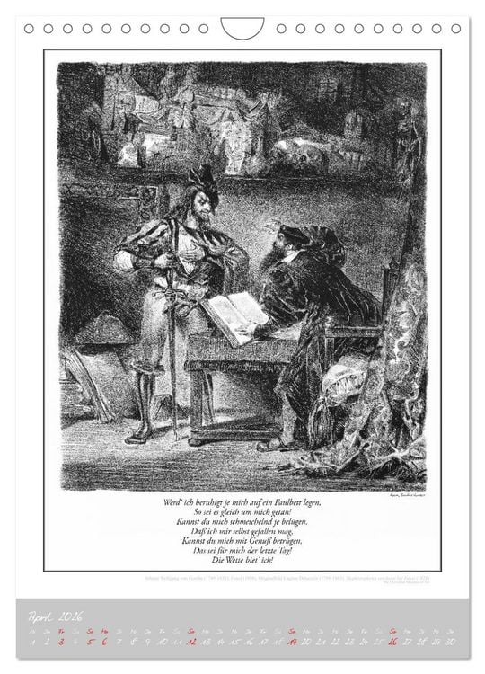 Produktbild: Faust - Weltliteraturkalender (Wandkalender 2026 DIN A4 hoch), CALVENDO Monatskalender