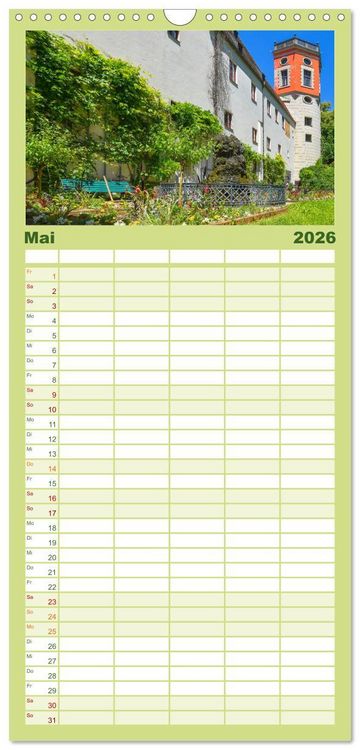 Produktbild: Familienplaner 2026 - Romantisches Augsburg mit 5 Spalten (Wandkalender, 21 x 45 cm) CALVENDO