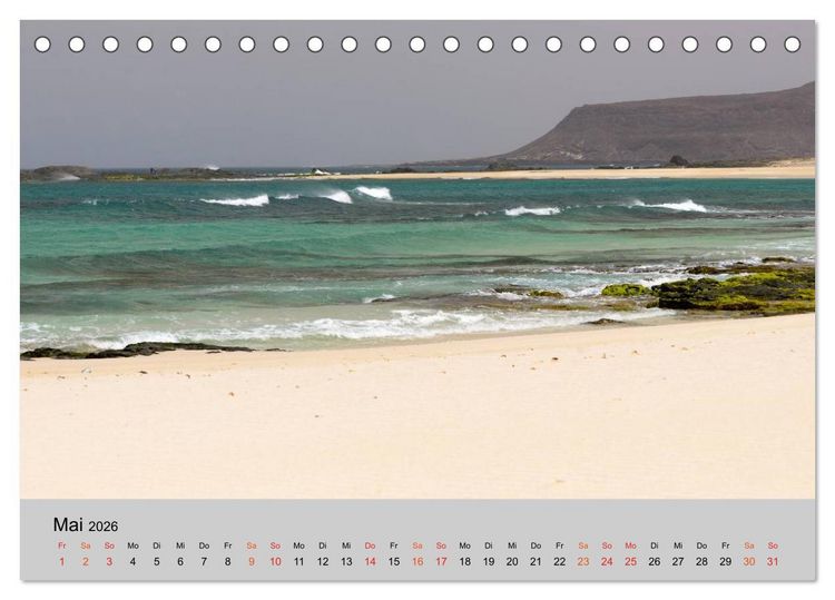 Produktbild: Boa Vista - Perle der Kapverden (Tischkalender 2026 DIN A5 quer), CALVENDO Monatskalender