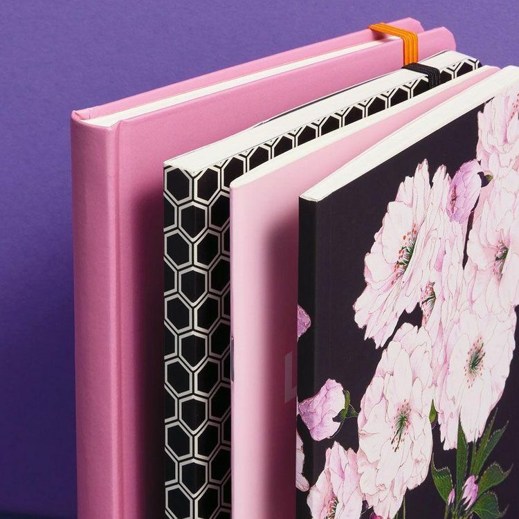 Produktbild: Heft A5 de Luxe Cherry Blossom black