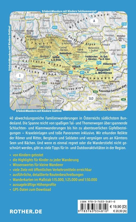 Produktbild: ROTHER Wanderbuch ErlebnisWandern mit Kindern K&auml;rnten. 40 Touren
