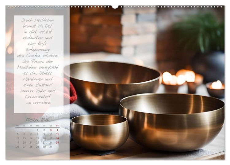 Produktbild: Wellnesstage zuhause - 12 anregende KI Ideen f&uuml;r deine pers&ouml;nlichen Spa Tage (hochwertiger Premium Wandkalender 2026 DIN A2 quer), Kunstdruck in Hochglanz