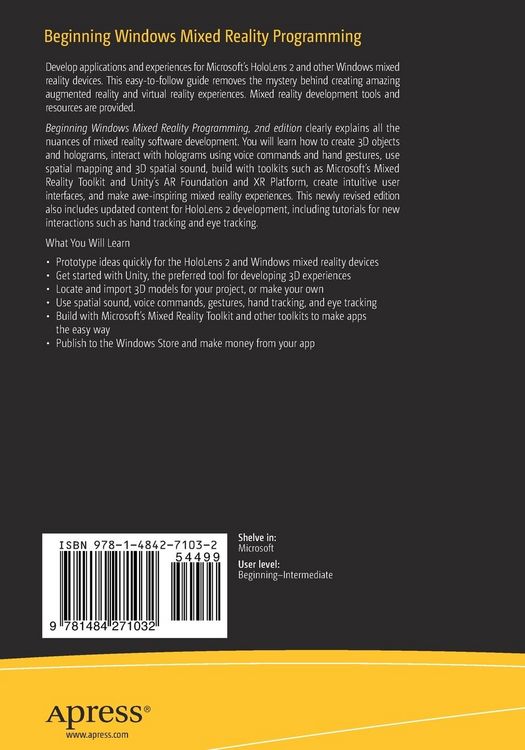 Produktbild: Beginning Windows Mixed Reality Programming