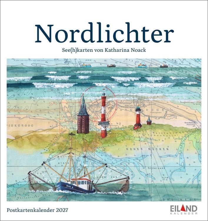 Produktbild: Nordlichter - See(h)karten Postkartenkalender 2027