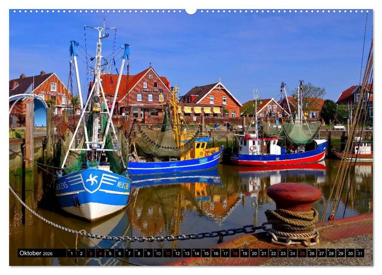 Produktbild: Neuharlingersiel - Ostfrieslands sch&ouml;nstes Hafenst&auml;dtchen (hochwertiger Premium Wandkalender 2026 DIN A2 quer), Kunstdruck in Hochglanz