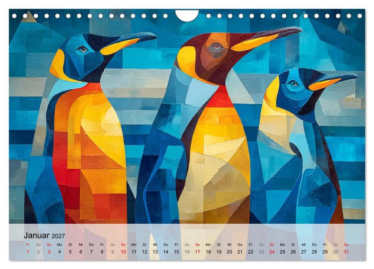 Produktbild: Nordlicht in Facetten. Die Arktis in geometrischer Bildsprache (Wandkalender 2027 DIN A4 quer), CALVENDO Monatskalender