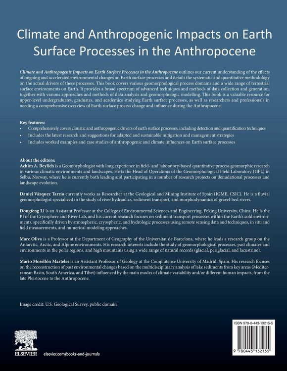 Produktbild: Climate and Anthropogenic Impacts on Earth Surface Processes in the Anthropocene