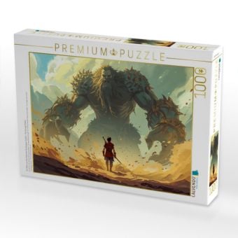 Produktbild: CALVENDO Puzzle Ein Motiv aus dem Kalender David gegen Goliath - Mut besiegt St&auml;rke | 1000 Teile Lege-Gr&ouml;&szlig;e 64x48cm Foto-Puzzle f&uuml;r gl&uuml;ckliche Stunden