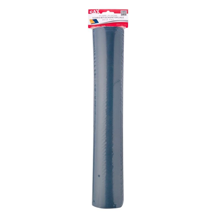 Produktbild: SAX Schreibtischunterlage PU Leder, blau/gelb