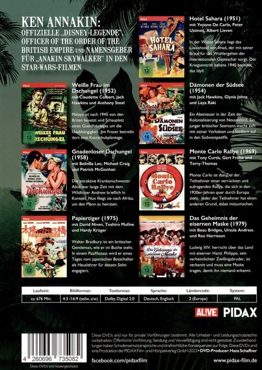 Produktbild: Die gro&szlig;en Abenteuer-Klassiker / Sieben Kultfilme von Regie-Legende Ken Annakin mit absoluter Starbesetzung [7 DVDs]