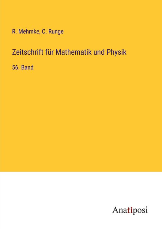 Produktbild: Zeitschrift f&uuml;r Mathematik und Physik