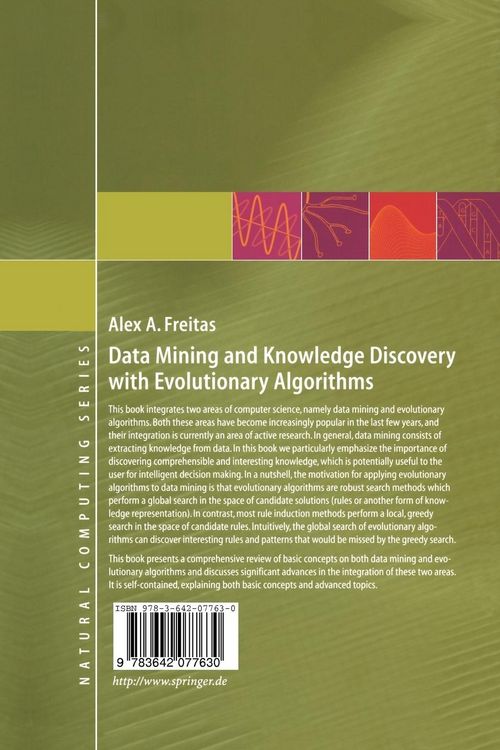 Produktbild: Data Mining and Knowledge Discovery with Evolutionary Algorithms