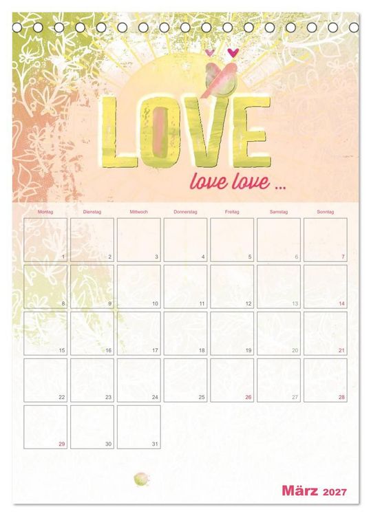Produktbild: Liebe macht gl&uuml;cklich (Tischkalender 2027 DIN A5 hoch), CALVENDO Monatskalender