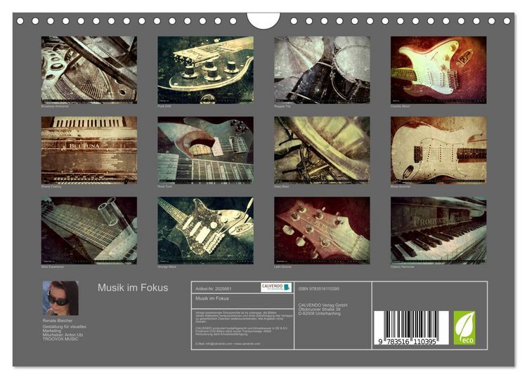 Produktbild: Musik im Fokus (Wandkalender 2026 DIN A4 quer), CALVENDO Monatskalender