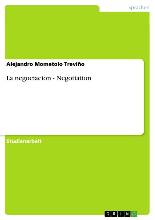 Produktbild: La negociacion - Negotiation