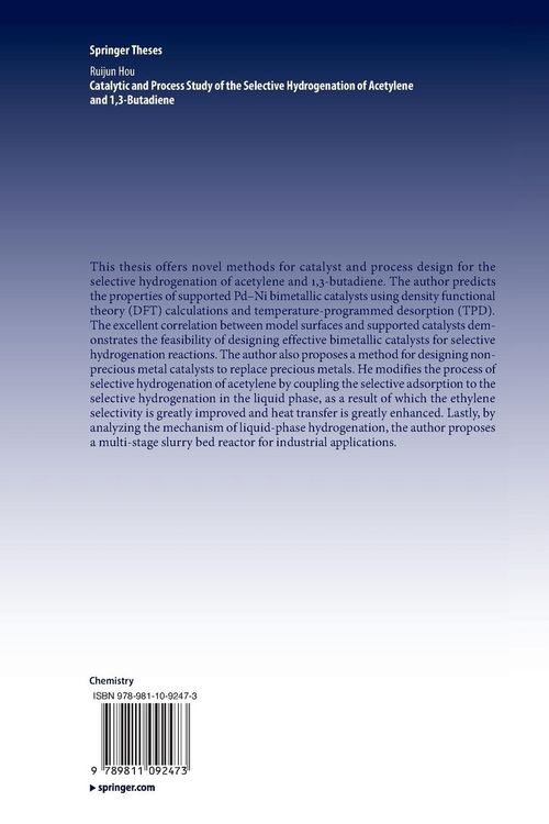 Produktbild: Catalytic and Process Study of the Selective Hydrogenation of Acetylene and 1,3-Butadiene