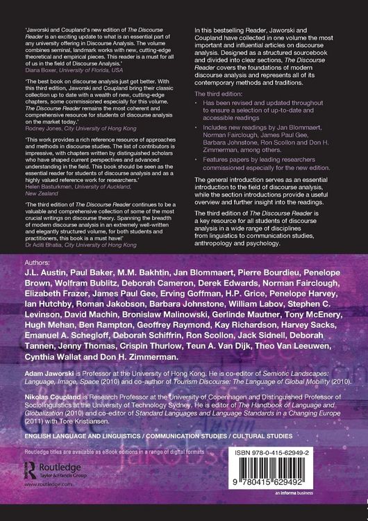 Produktbild: The Discourse Reader