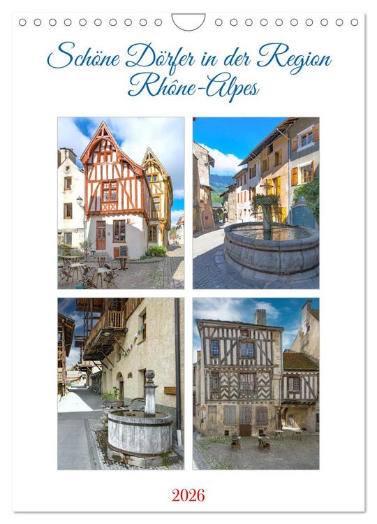 Produktbild: Sch&ouml;ne D&ouml;rfer in der Region Rh&ocirc;ne-Alpes (Wandkalender 2026 DIN A4 hoch), CALVENDO Monatskalender