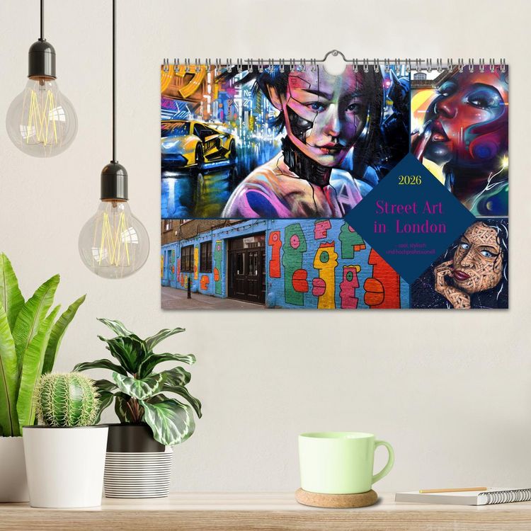 Produktbild: Street Art in London - cool, stylisch und hochprofessionell (Wandkalender 2026 DIN A4 quer), CALVENDO Monatskalender