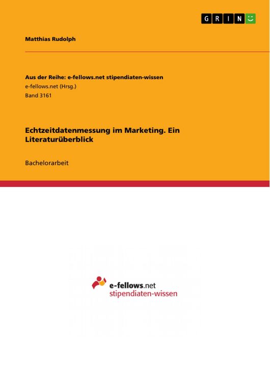 Produktbild: Echtzeitdatenmessung im Marketing. Ein Literatur&uuml;berblick