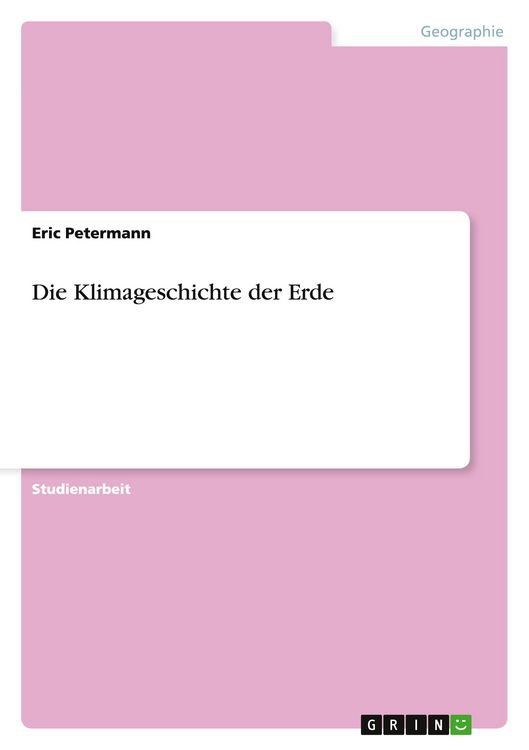 Produktbild: Die Klimageschichte der Erde