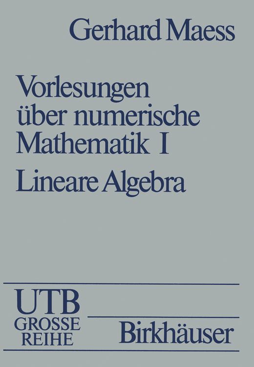 Produktbild: Vorlesungen &uuml;ber numerische Mathematik