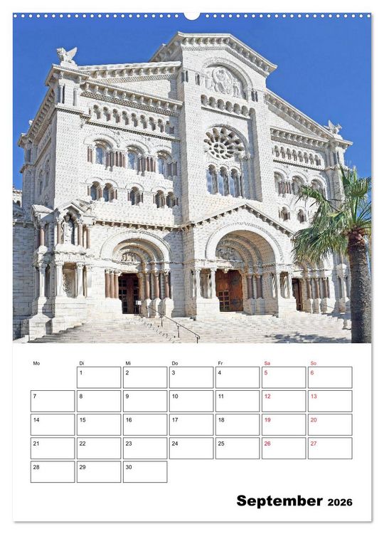 Produktbild: Monaco - F&uuml;rstentum an der C&ocirc;te d'Azur (hochwertiger Premium Wandkalender 2026 DIN A2 hoch), Kunstdruck in Hochglanz