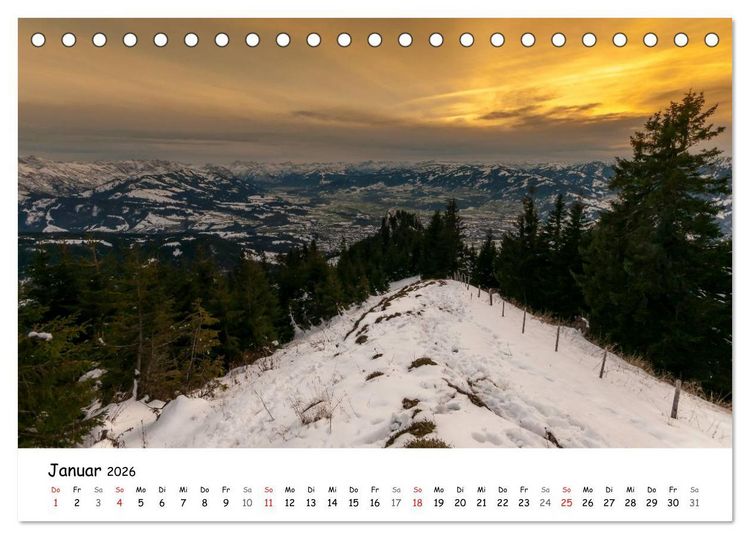 Produktbild: Unterwegs im Allg&auml;u (Tischkalender 2026 DIN A5 quer), CALVENDO Monatskalender