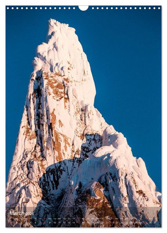 Produktbild: Majestic Mountains Cerro Torre & Fitzroy Patagonia / UK-Version (Wall Calendar 2026 DIN A3 portrait), CALVENDO 12 Month Wall Calendar