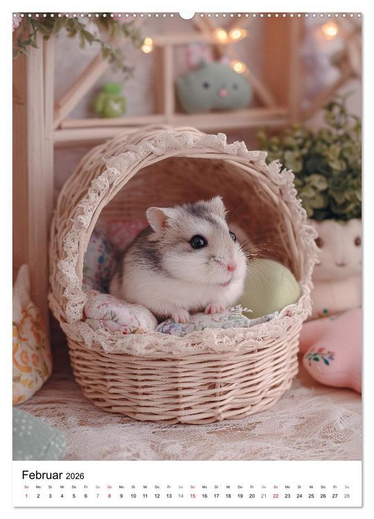 Produktbild: Hamster - s&uuml;&szlig;e Tiere zum Verlieben (hochwertiger Premium Wandkalender 2026 DIN A2 hoch), Kunstdruck in Hochglanz